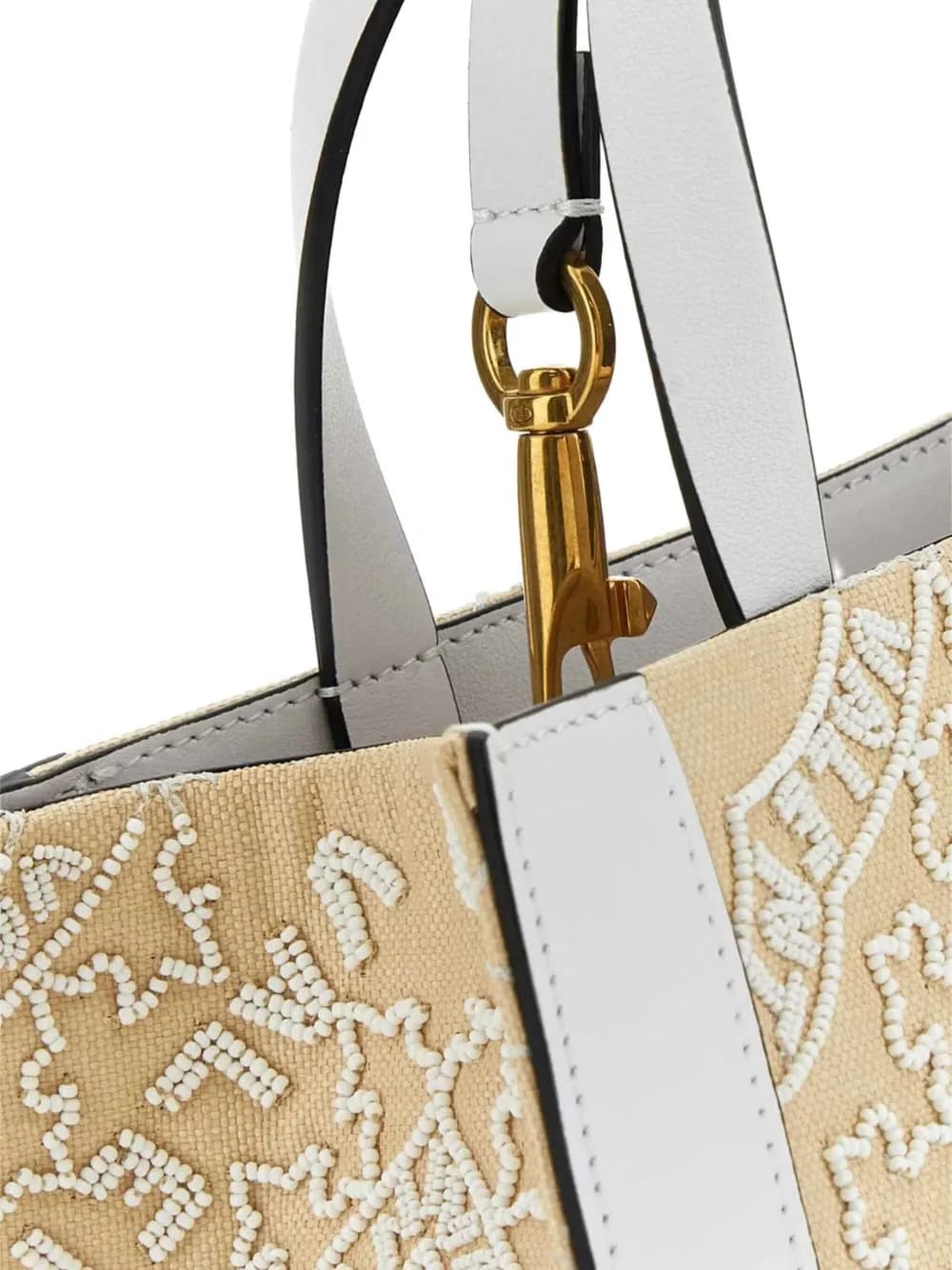 small VLogo Signature beaded tote bag