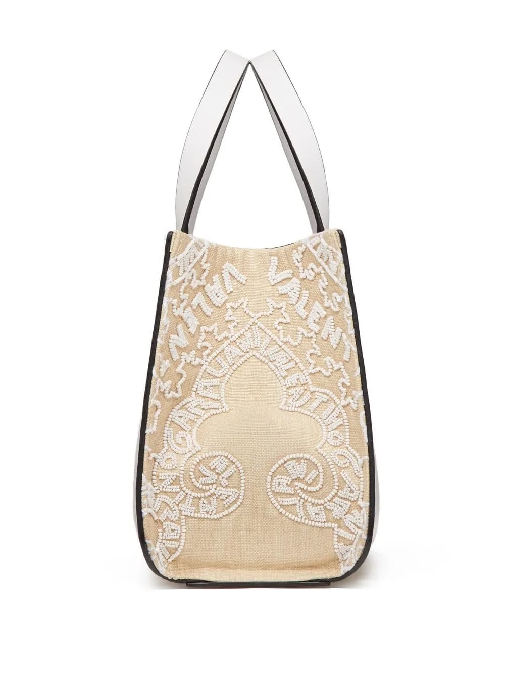 small VLogo Signature beaded tote bag