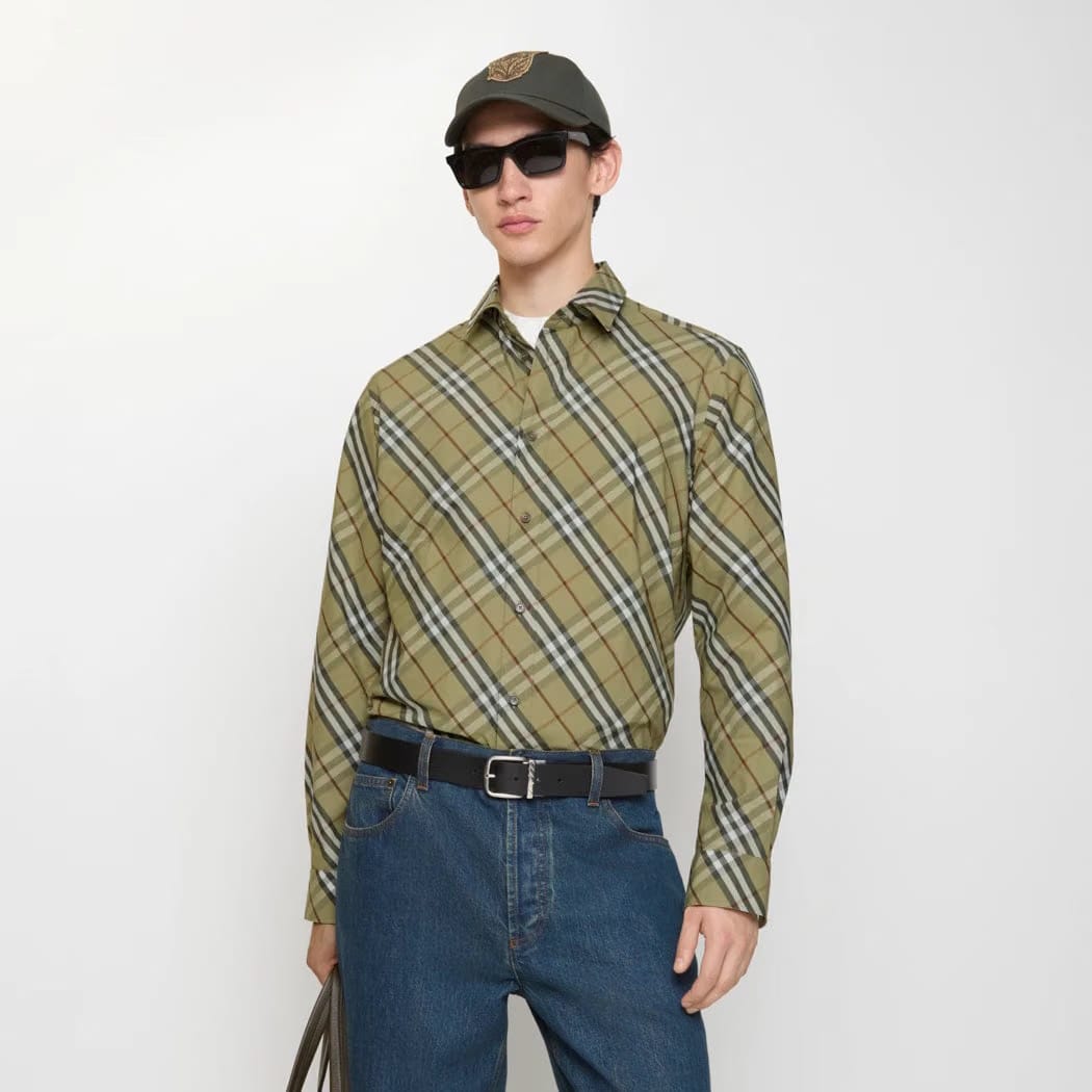 Relaxed Fit Check Cotton Shirt