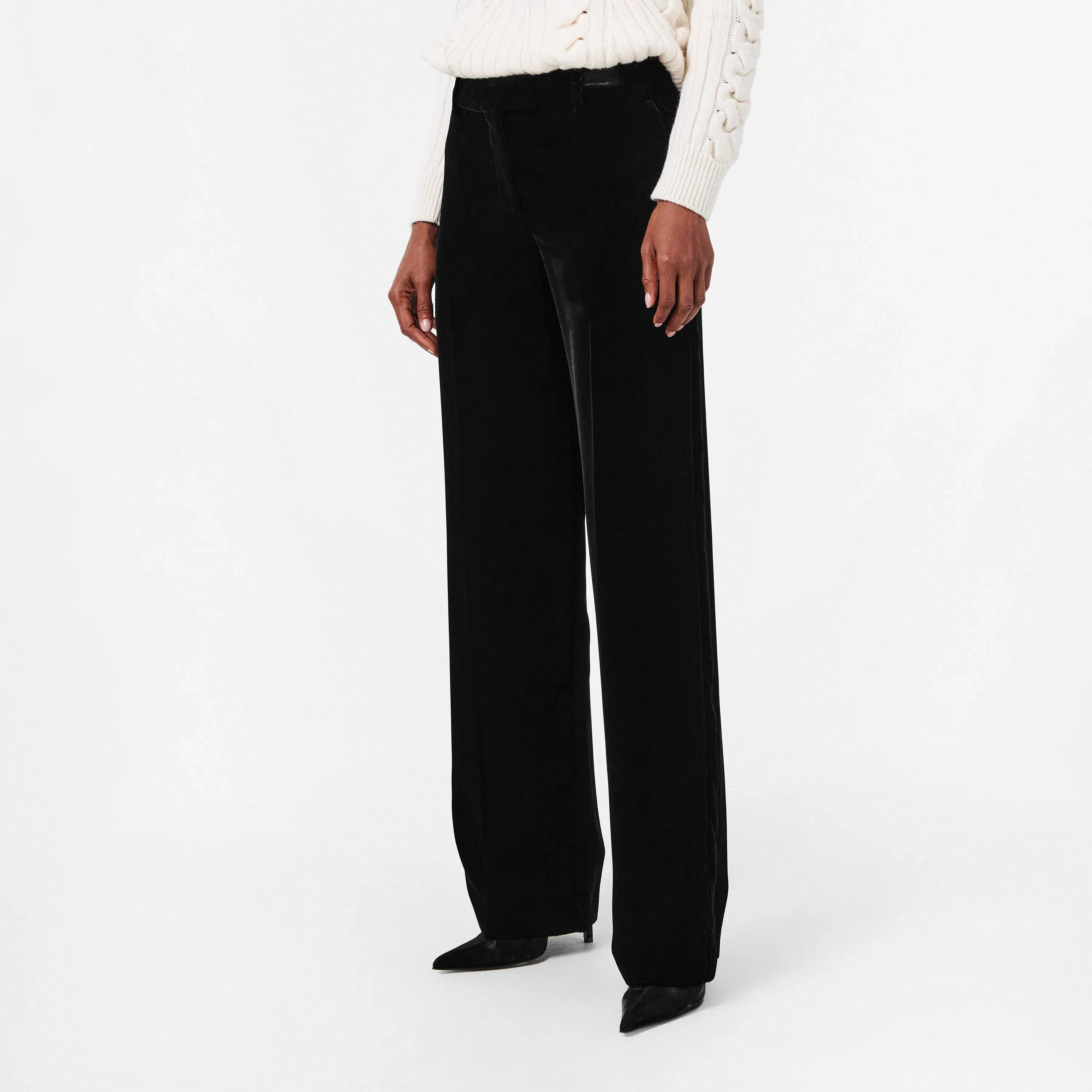 Alex Velvet Straight Leg Trouser