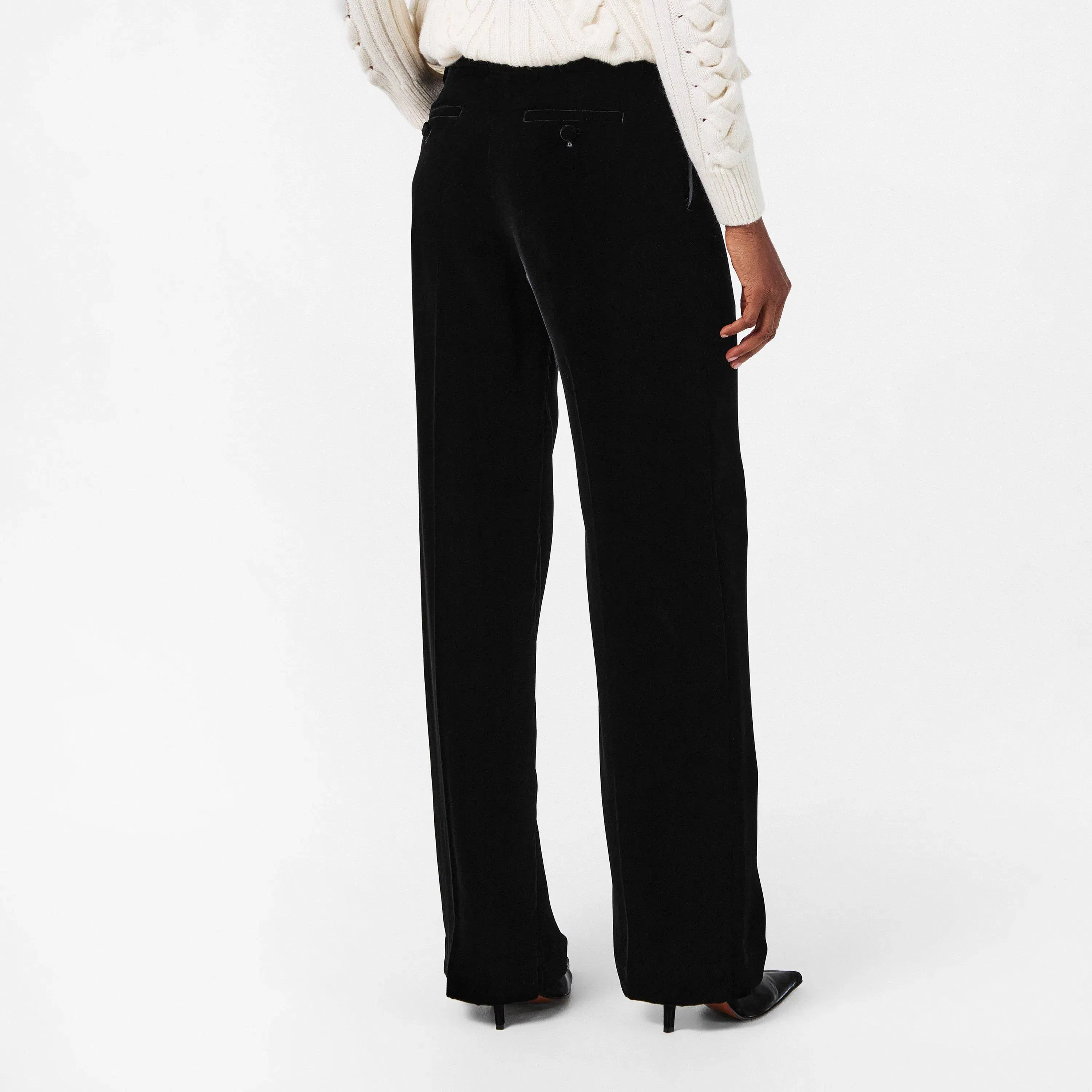 Alex Velvet Straight Leg Trouser