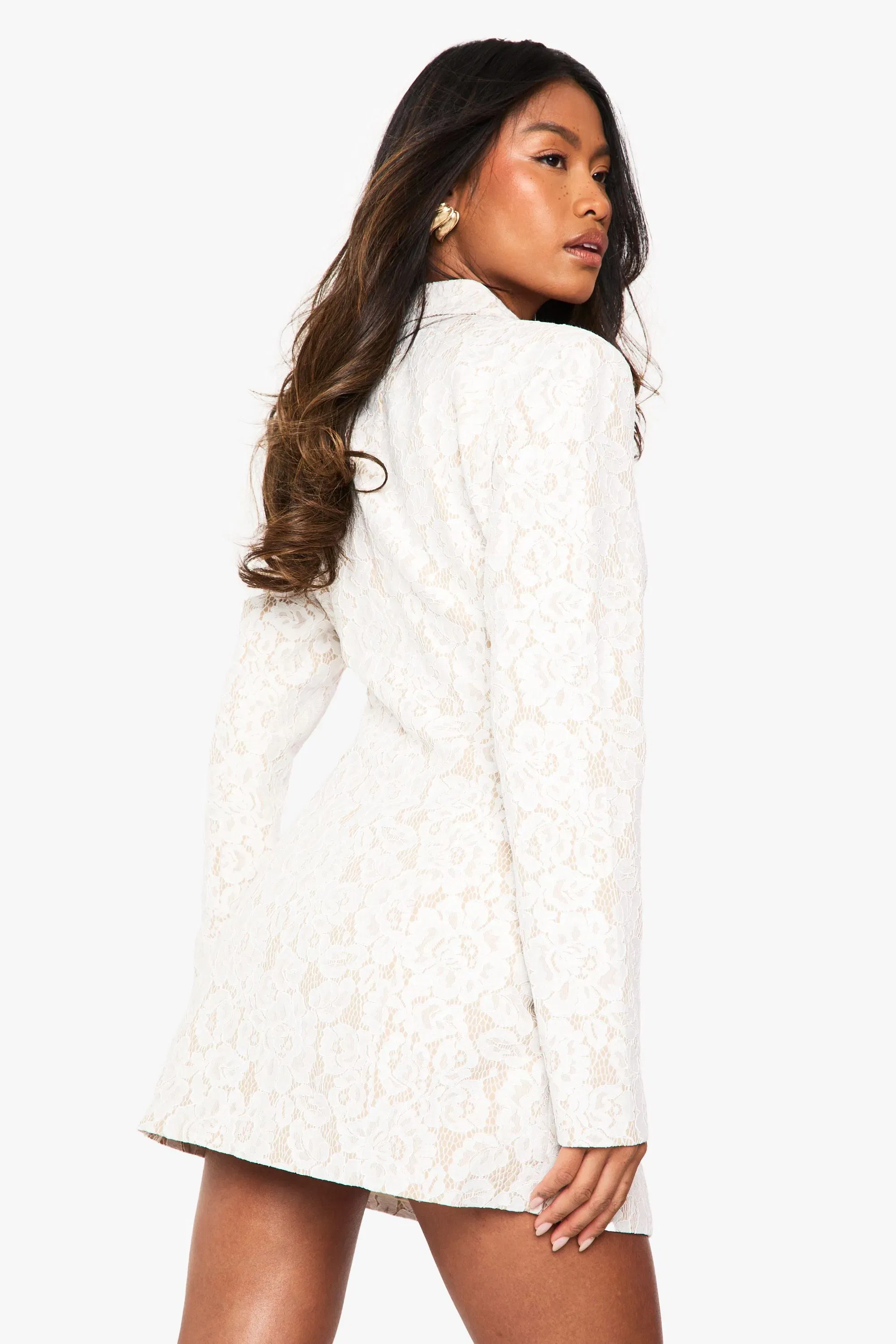 Lace Tailored Blazer Dress