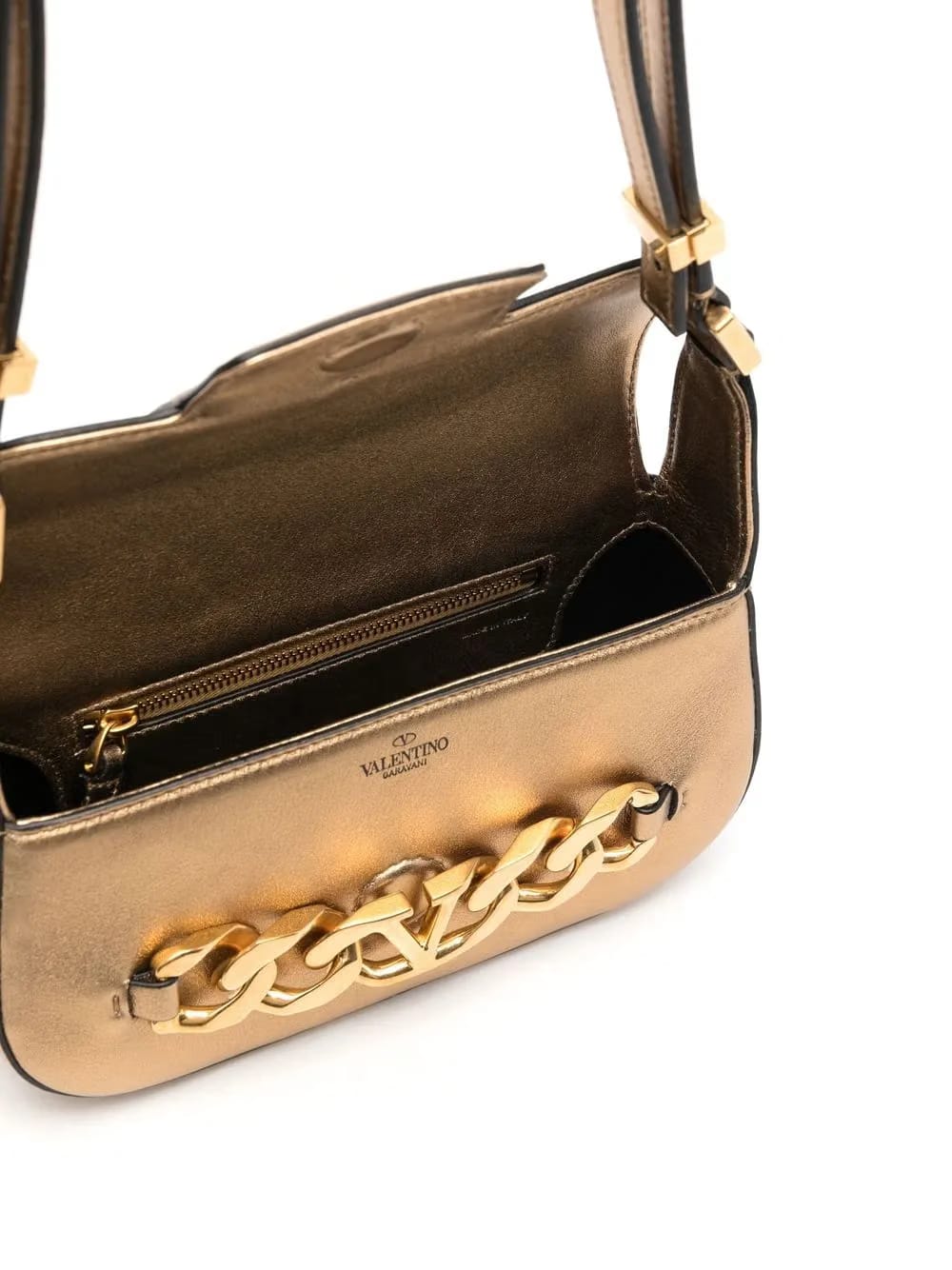 VLogo Chain leather shoulder bag