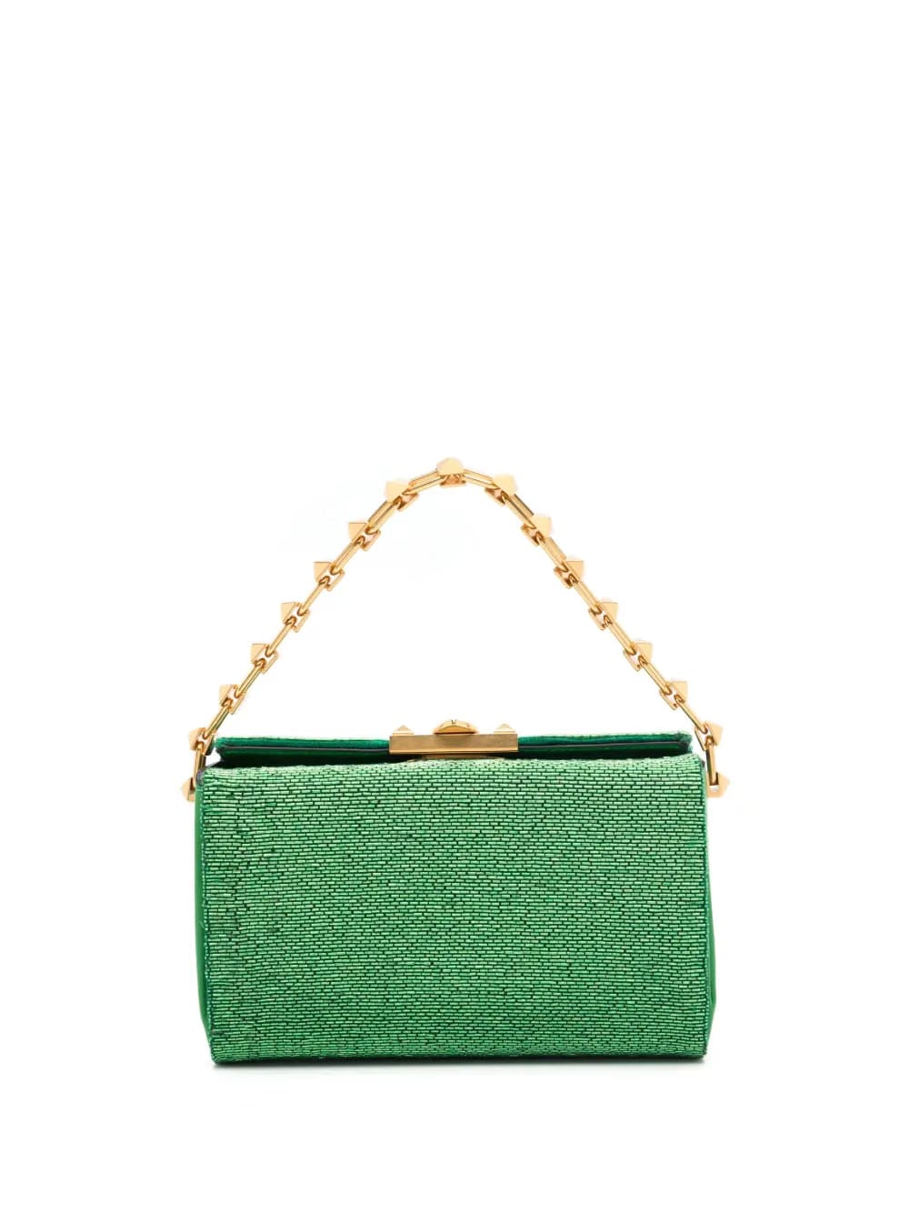 Rockstud beaded leather bag