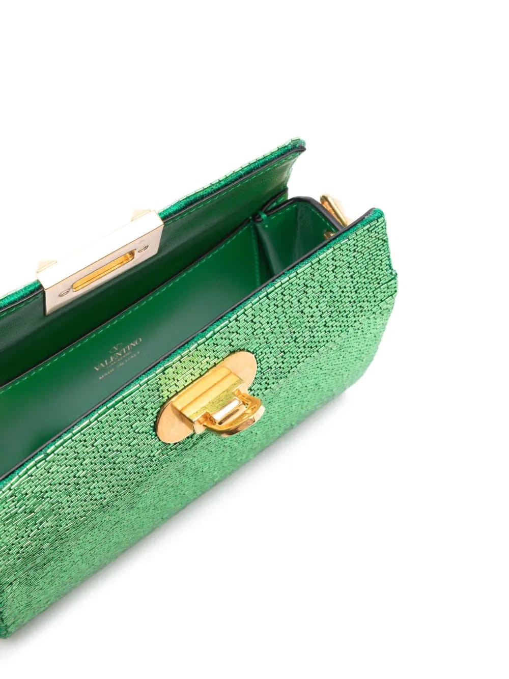 Rockstud beaded leather bag