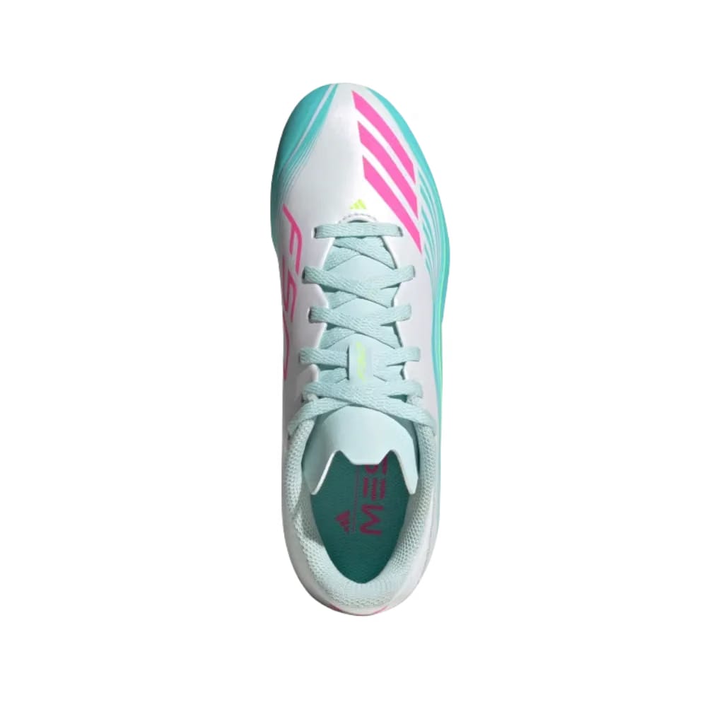 Adidas F50 Messi League Firm Multi Ground Soccer Cleats Kids Flash Aqua