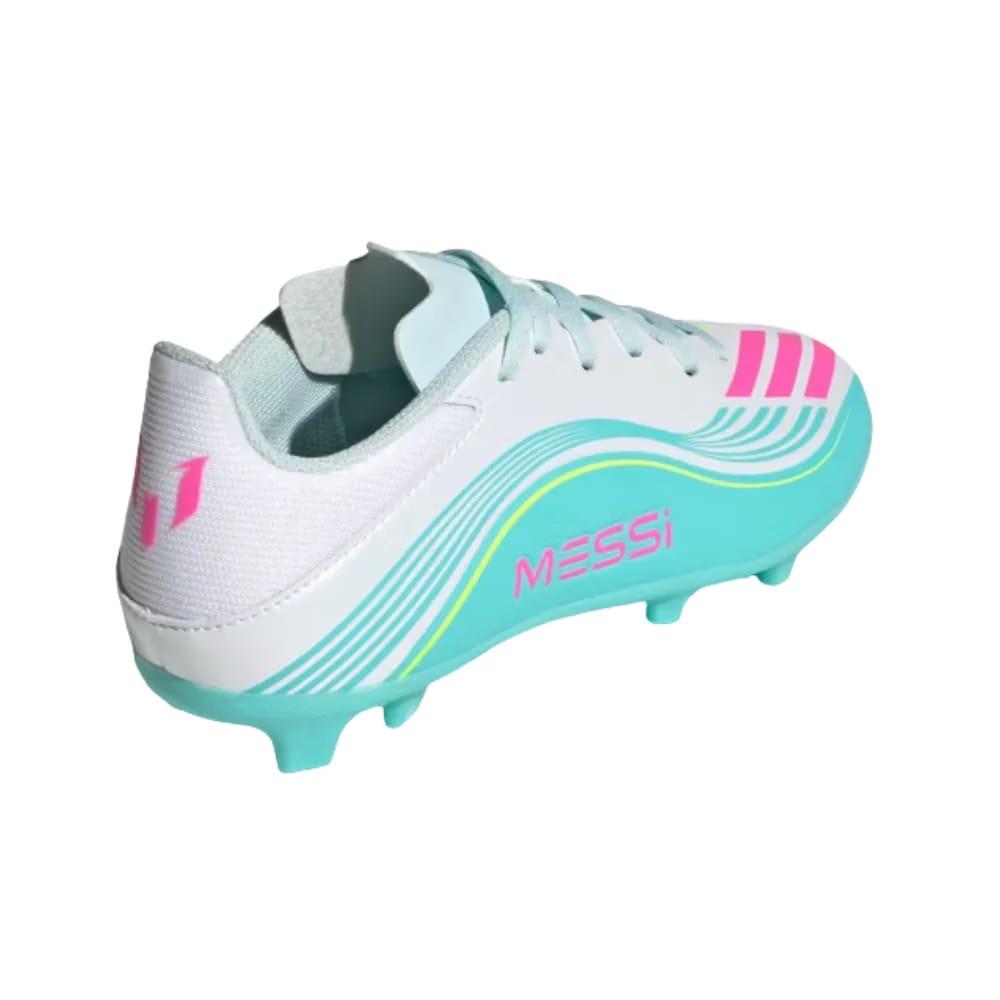 Adidas F50 Messi League Firm Multi Ground Soccer Cleats Kids Flash Aqua