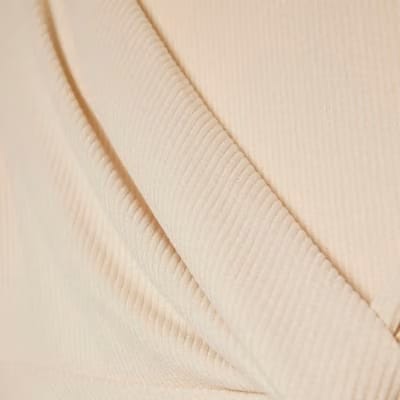 Cream Textured Knot Front Top