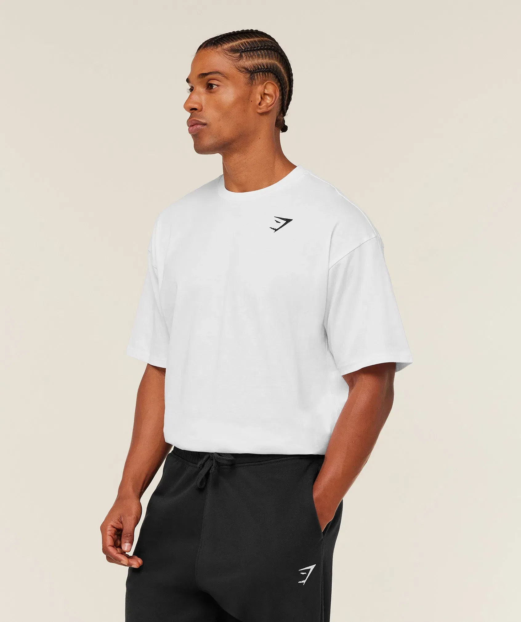 Gymshark Crest Oversized T-Shirt - GS White