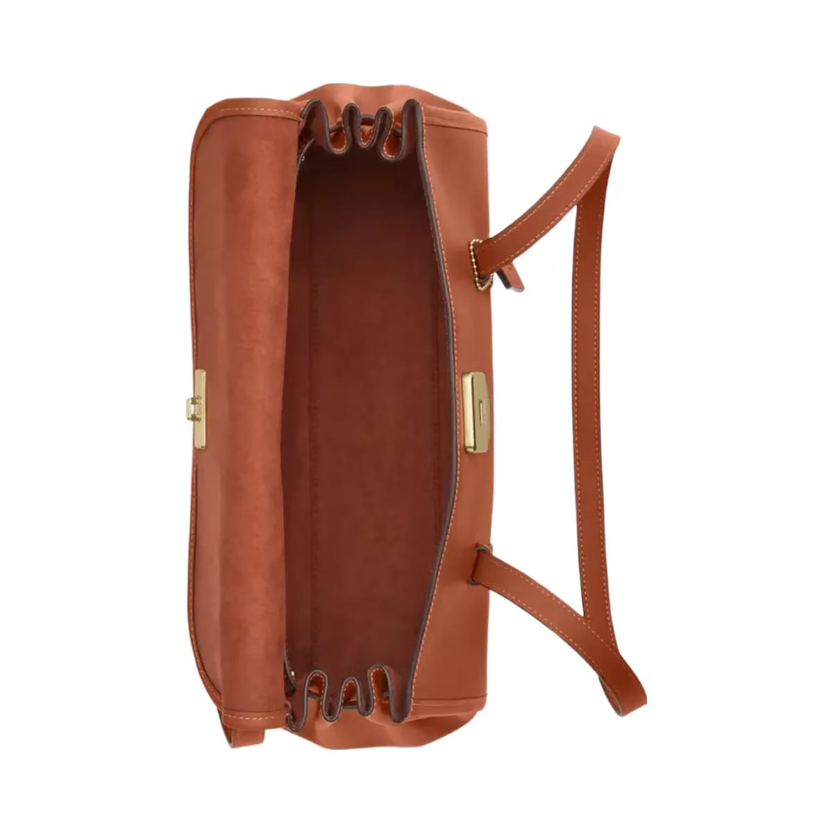 Coach Bridget Flap Shoulder Bag in Gold Tan