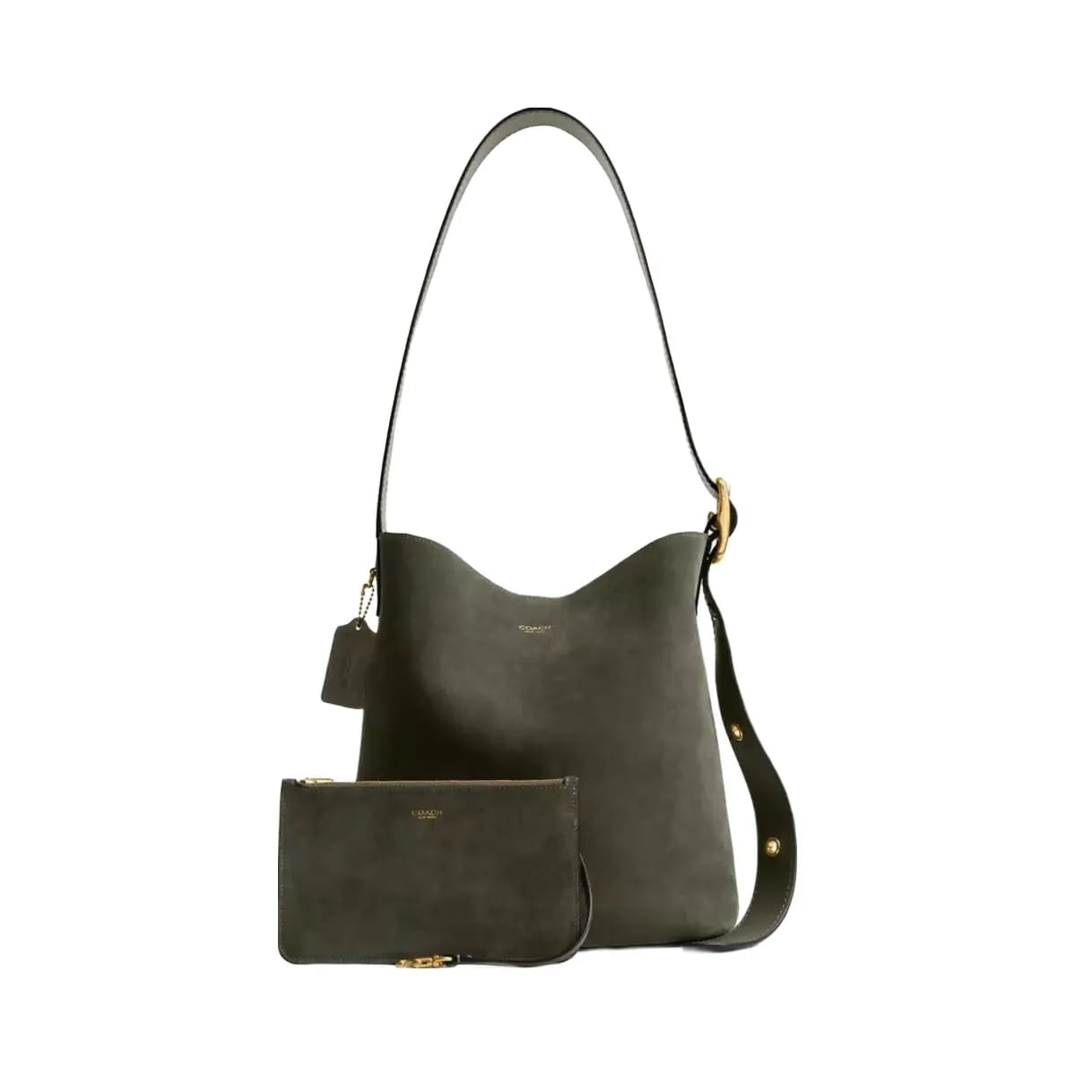 Coach Bleecker Bucket Bag in Brass Olive