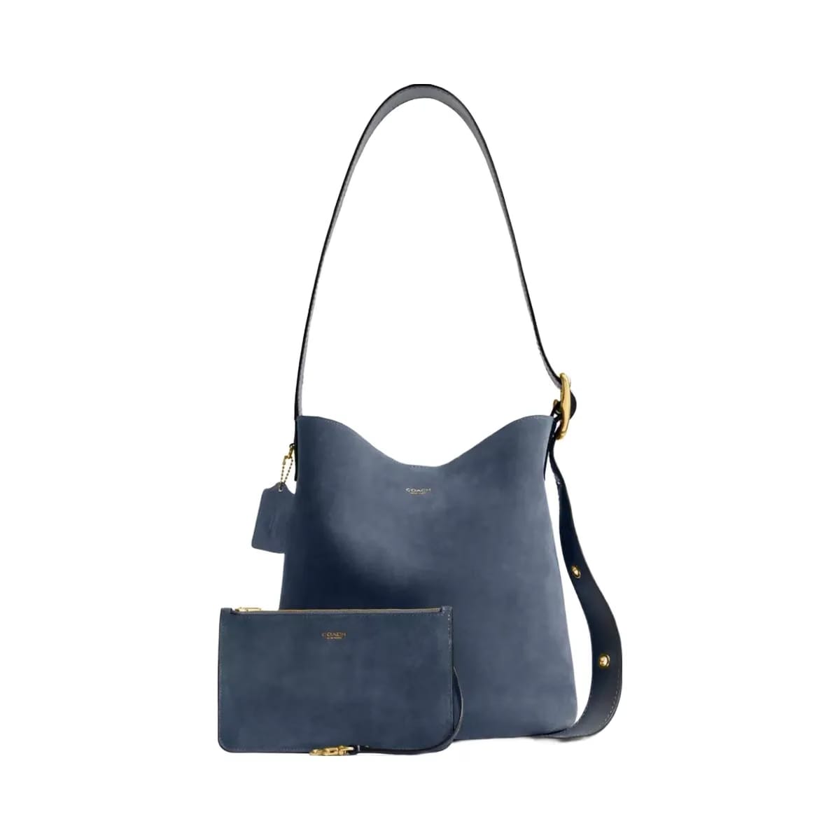 Coach Bleecker Bucket Bag in Brass Light Denim