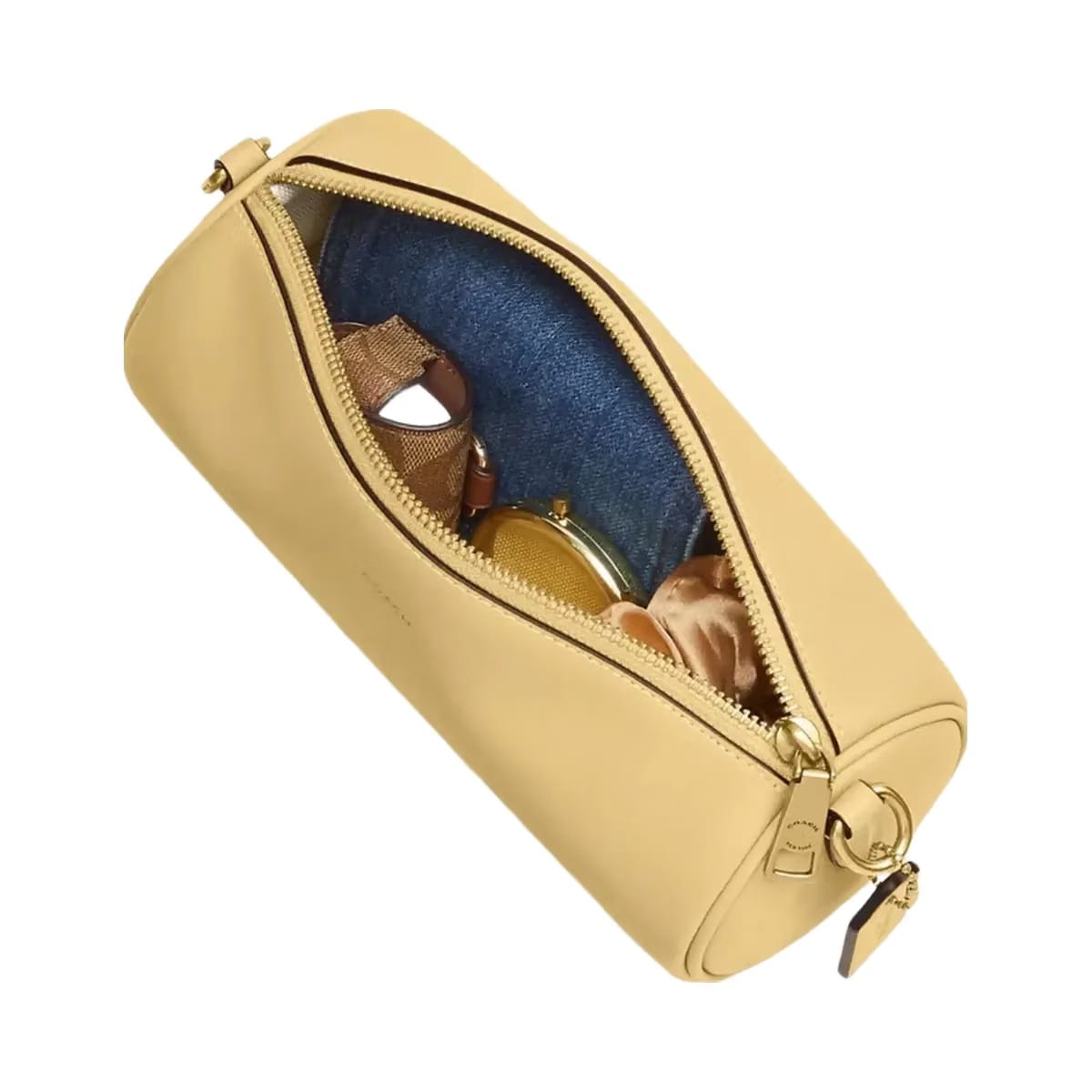 Coach Barrel Bag in Brass Vanilla