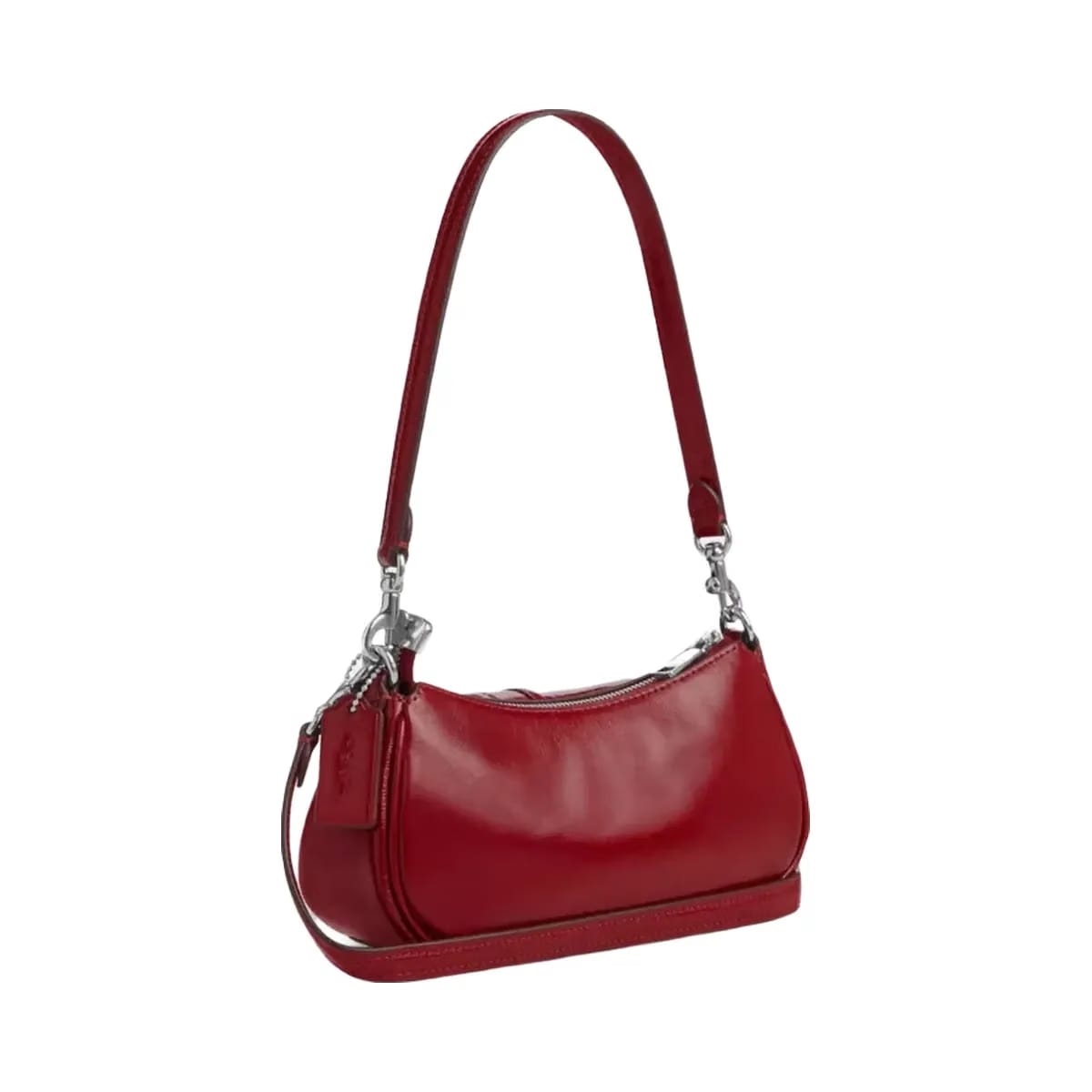 Coach Ashton Mini Shoulder Bag in Silver Dark Cardinal