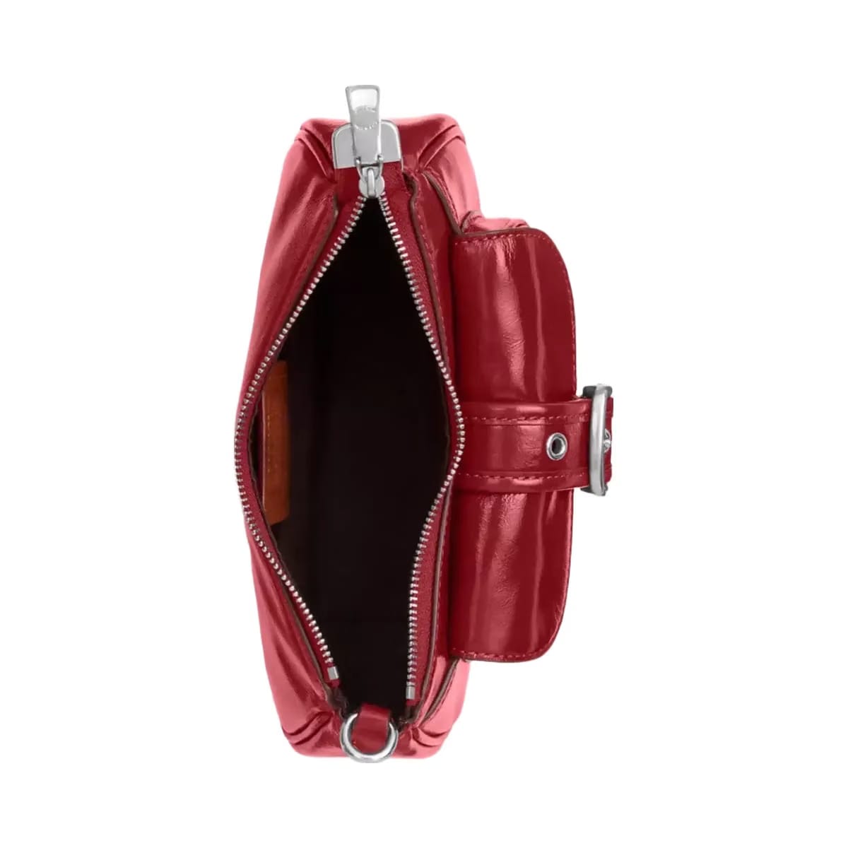 Coach Ashton Mini Shoulder Bag in Silver Dark Cardinal
