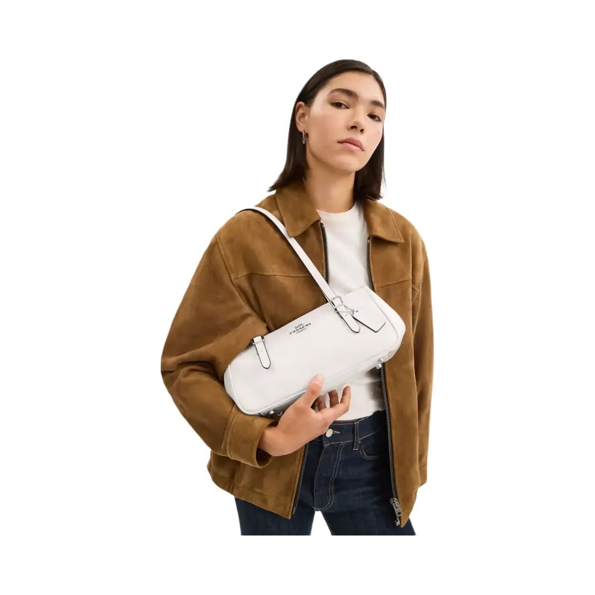 Coach Asher Shoulder Bag in Silver Chalk