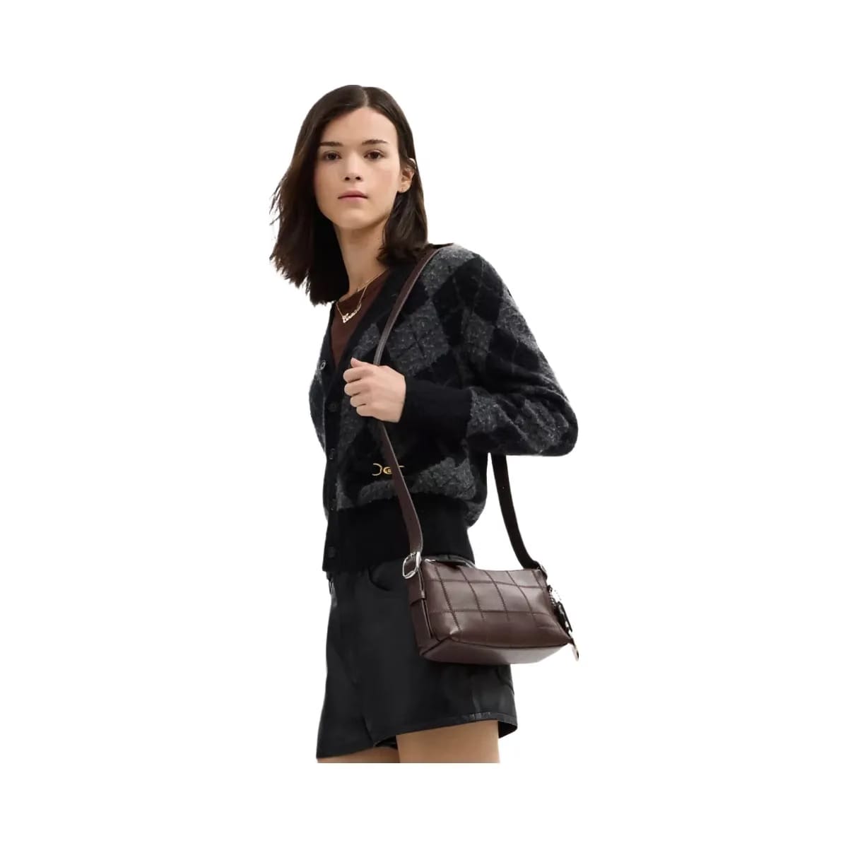 Coach Alter/Ego Small Slouchy Shoulder Bag In Upcrafted Leather in Maple