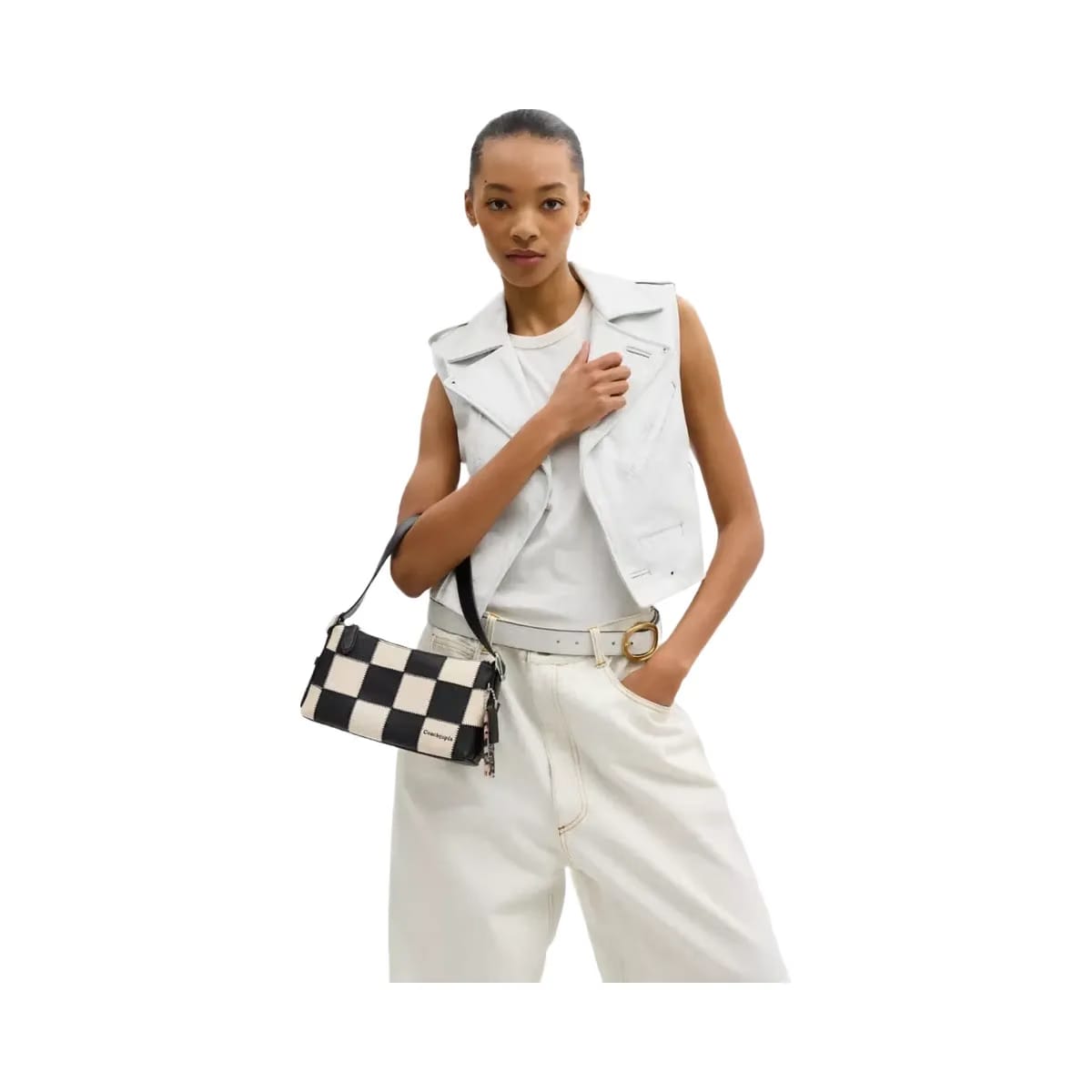 Coach Alter/Ego Small Slouchy Shoulder Bag in Black Chalk
