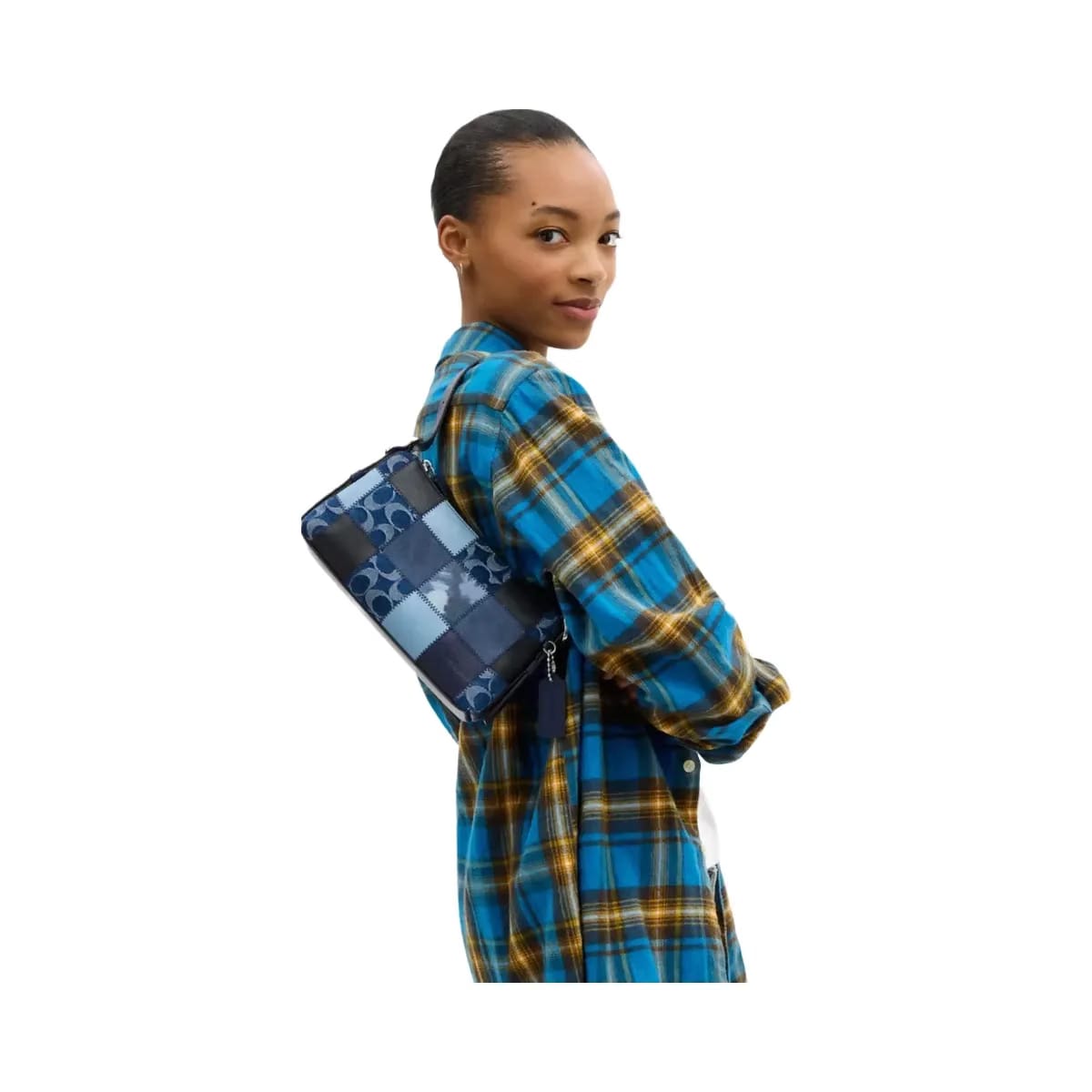 Coach Alter/Ego Small Slouchy Shoulder Bag in Denim Sig Multi