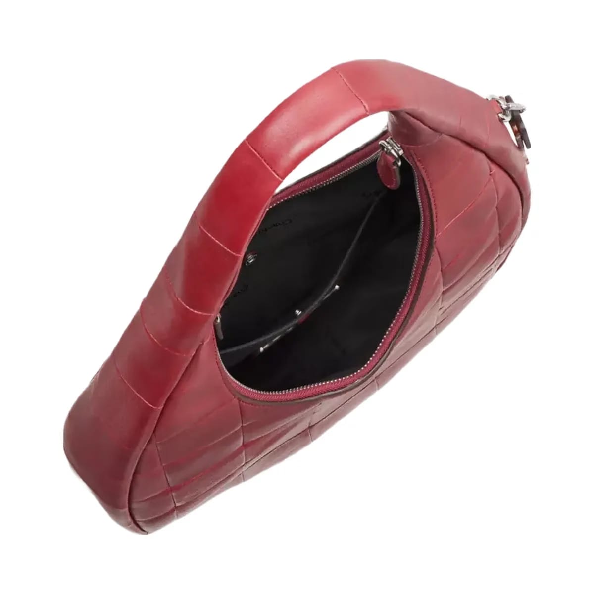 Coach Alter/Ego Crescent Shoulder Bag In Upcrafted Leather in Dark Ruby