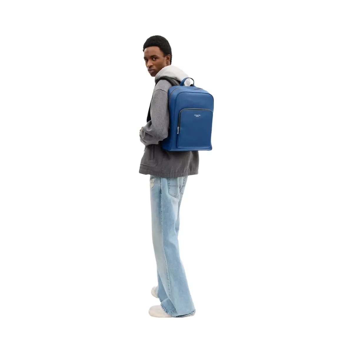 Coach Aiden Backpack in Silver True Blue