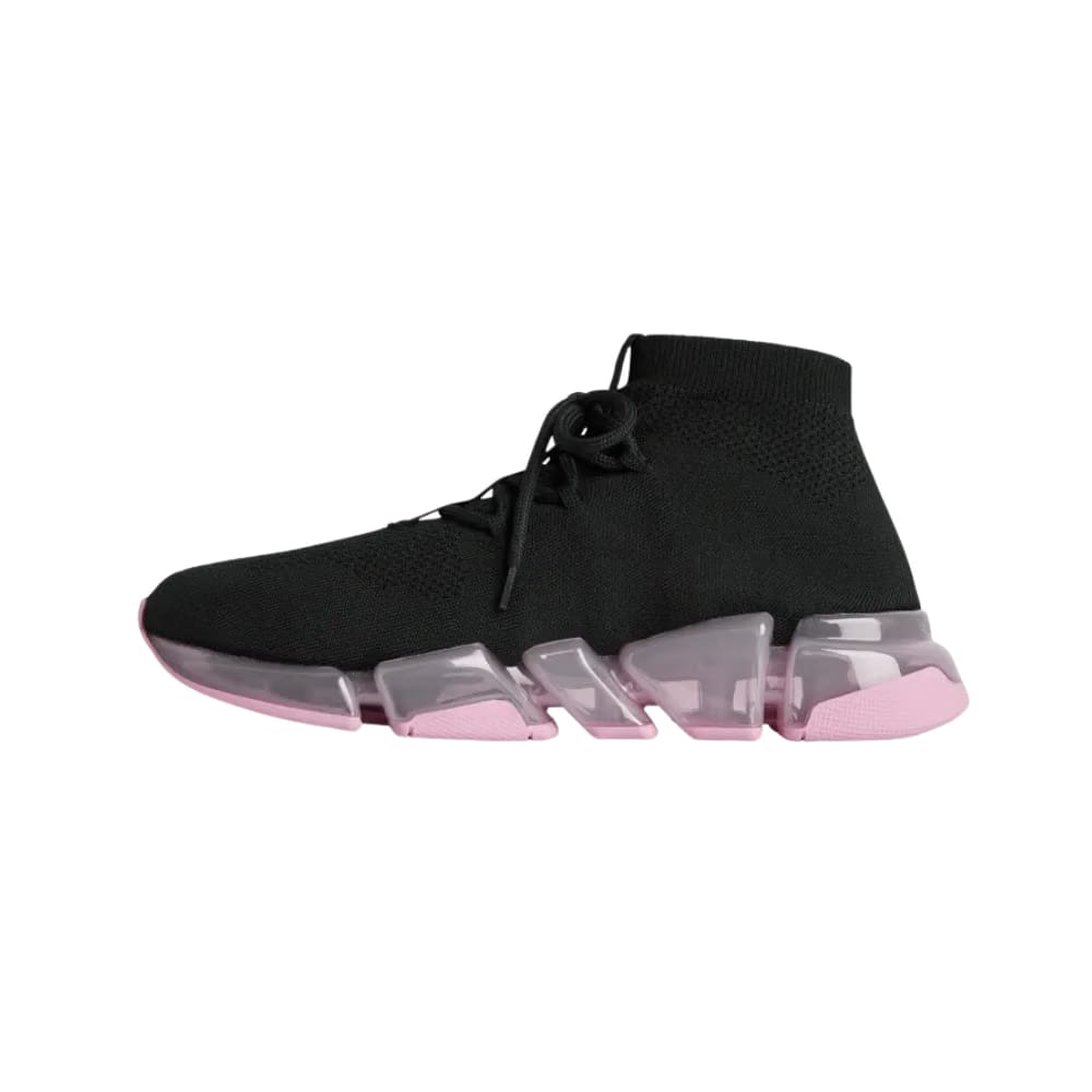 Balenciaga Speed 2.0 Lace Up Full Clear Sole Recycled Knit Sneaker In