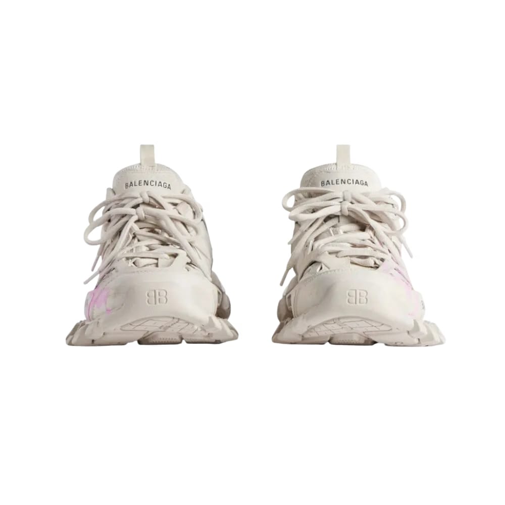 Balenciaga Track Signature Sneaker In Pink