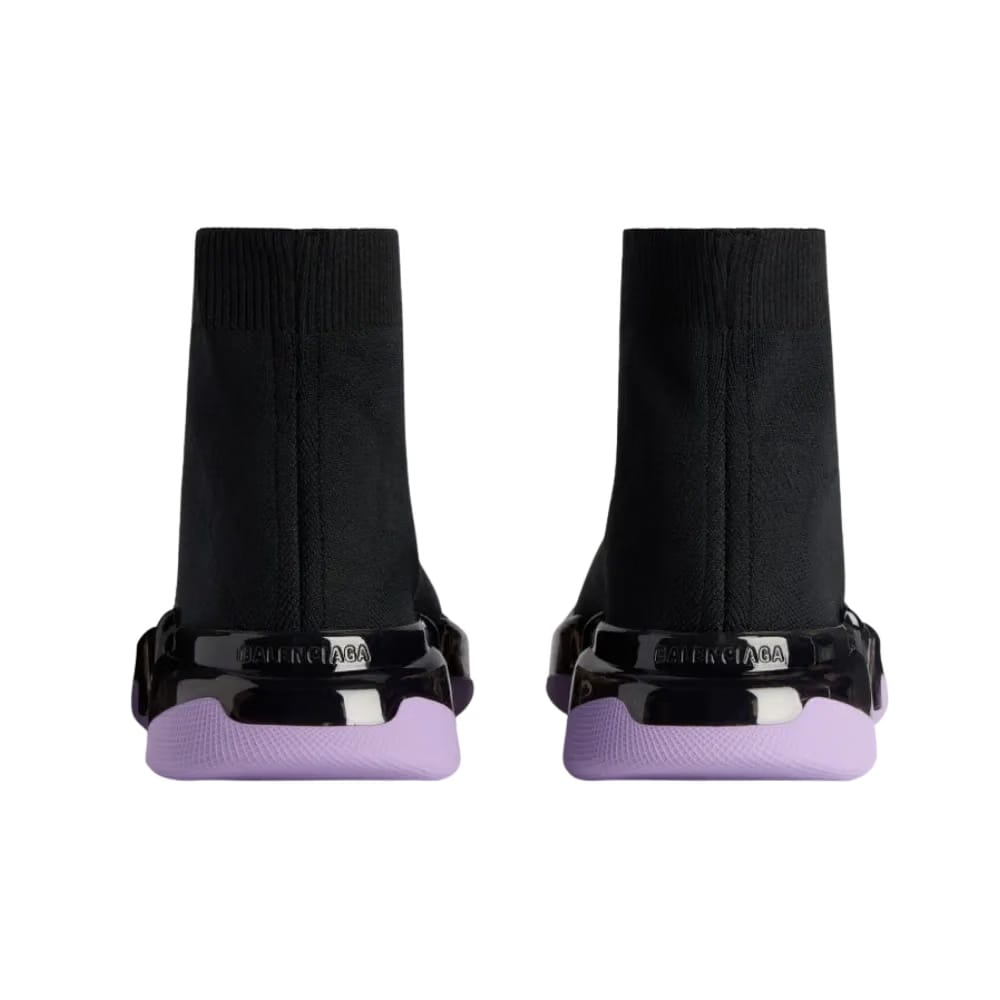 Balenciaga Speed 2.0 Full Clear Sole Recycled Knit Sneaker In Lilac