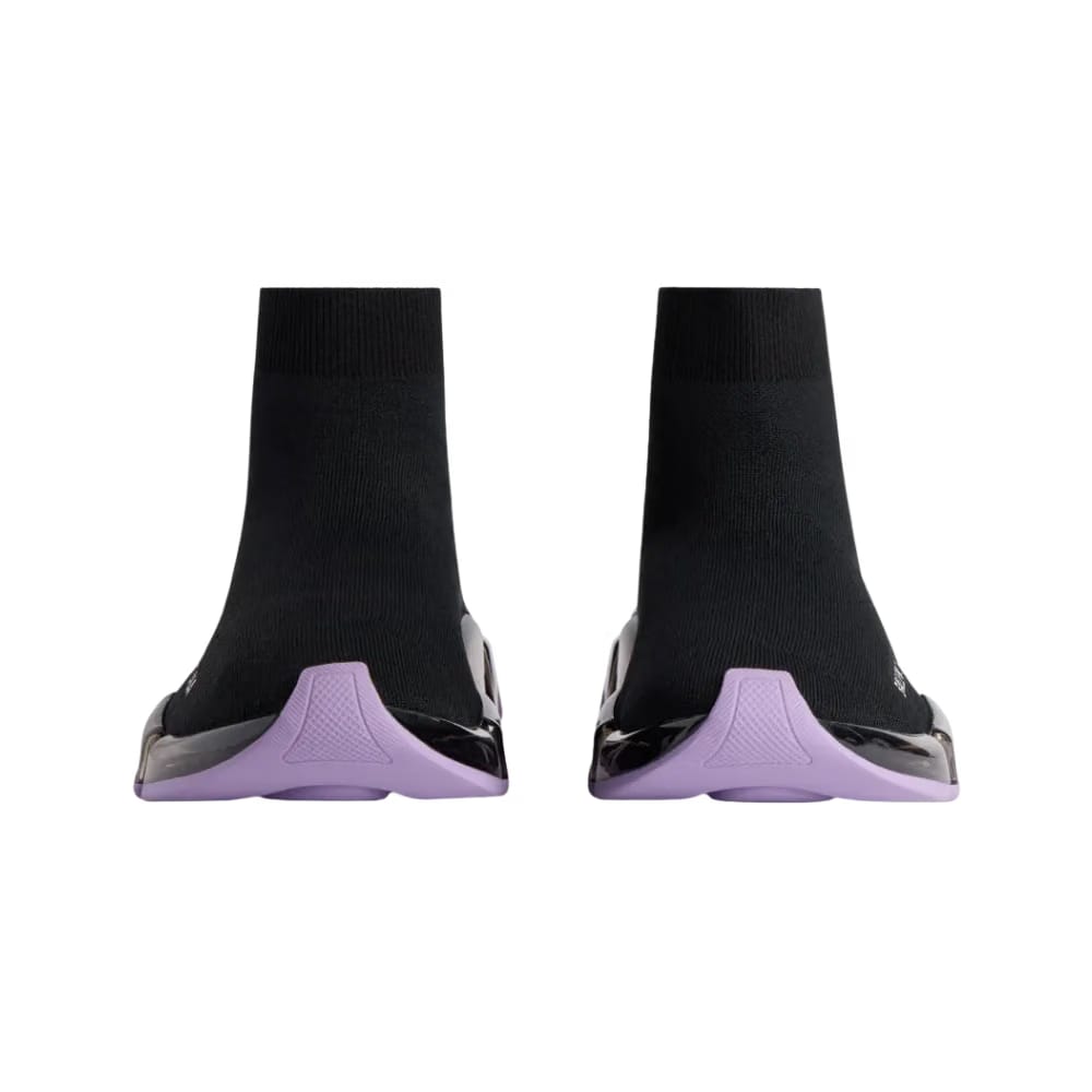 Balenciaga Speed 2.0 Full Clear Sole Recycled Knit Sneaker In Lilac