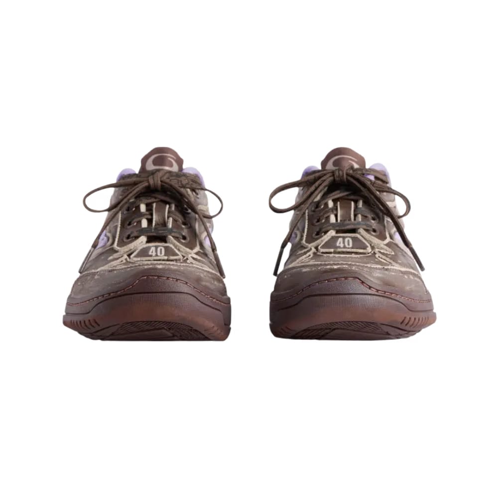 Balenciaga Hamptons Medium Worn-Out Sneaker In Brown