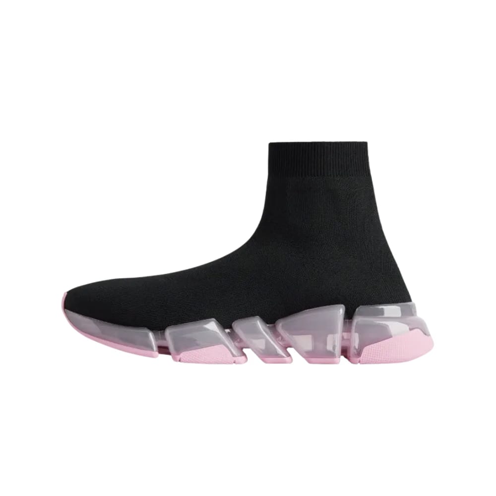 Balenciaga Speed 2.0 Full Clear Sole Recycled Knit Sneaker In Rose
