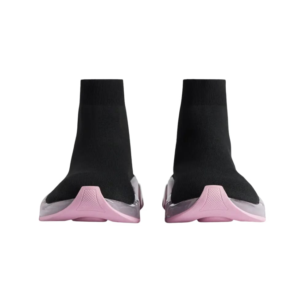 Balenciaga Speed 2.0 Full Clear Sole Recycled Knit Sneaker In Rose