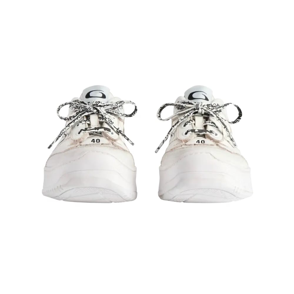 Balenciaga Hamptons Platform Sneaker In White