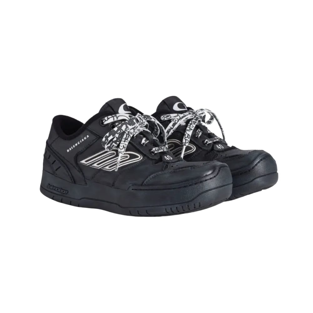Balenciaga Hamptons Platform Sneaker In Black