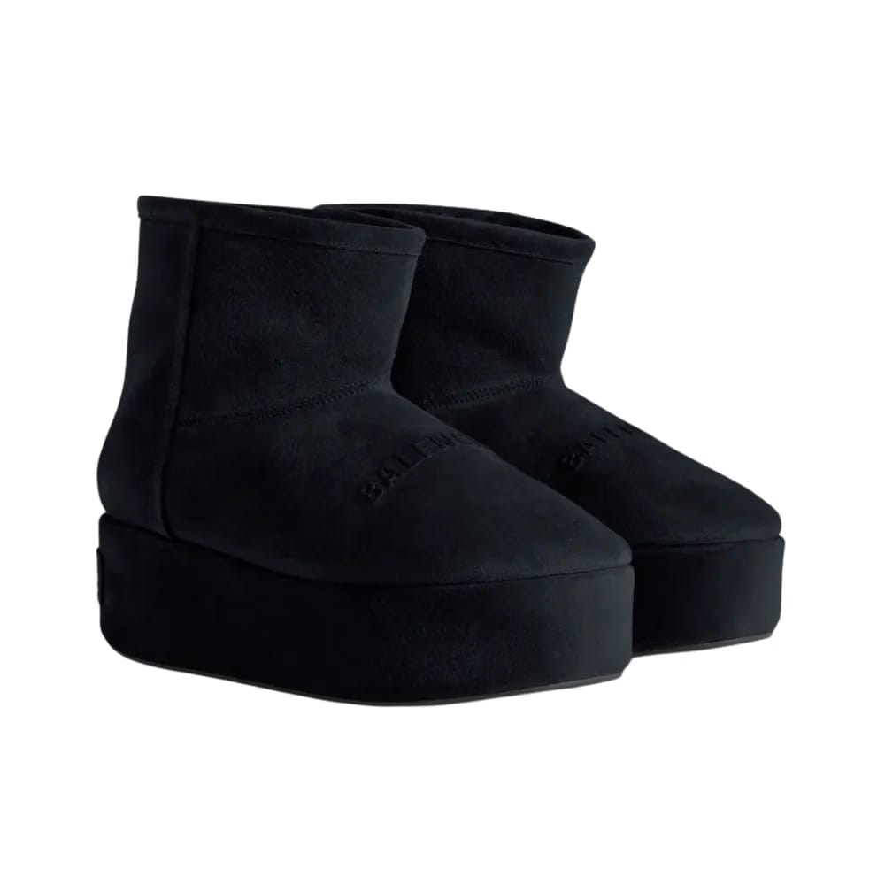 Balenciaga Alaska Platform Bootie In Black