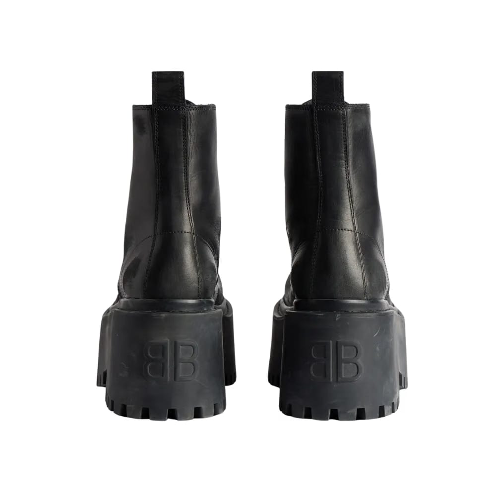 Balenciaga Strike Platform Bootie In Black