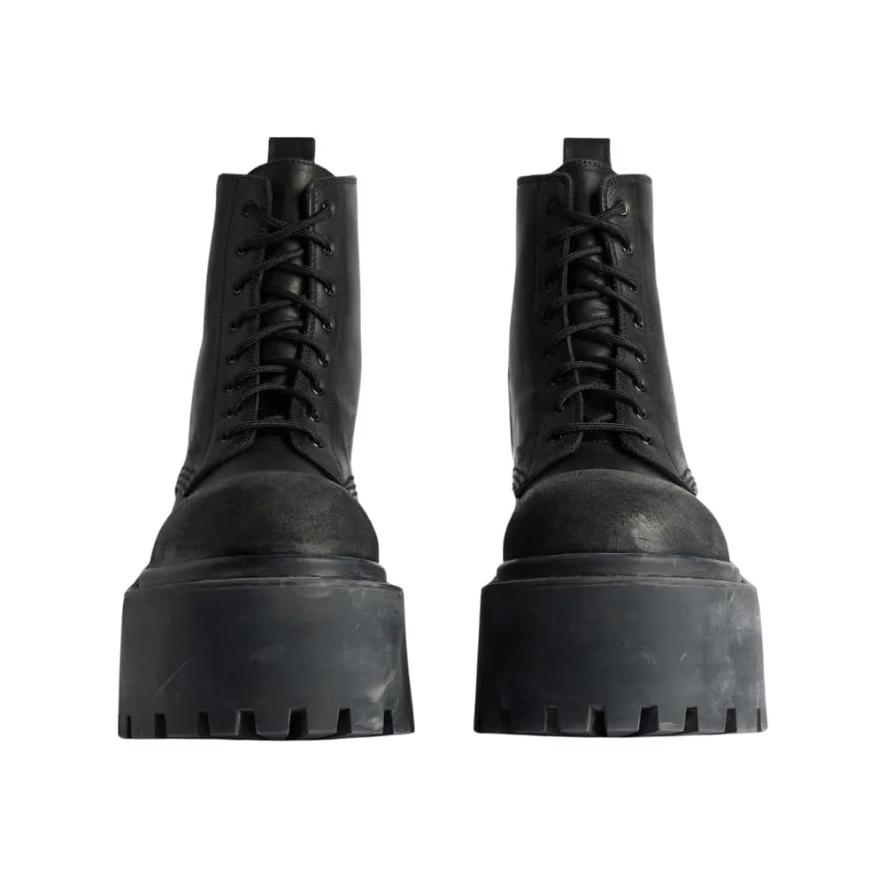 Balenciaga Strike Platform Bootie In Black