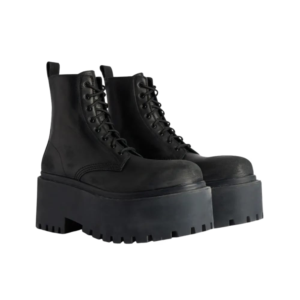 Balenciaga Strike Platform Bootie In Black