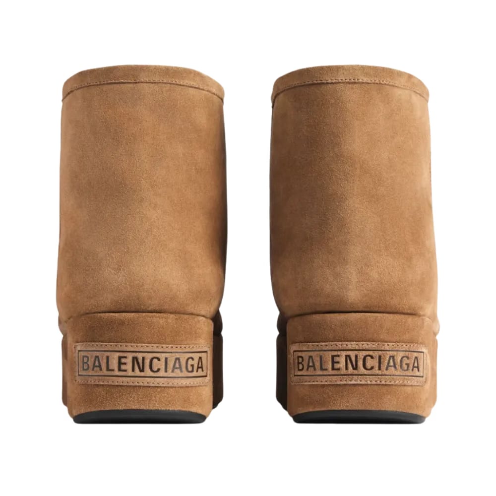Balenciaga Alaska Platform Bootie In Brown