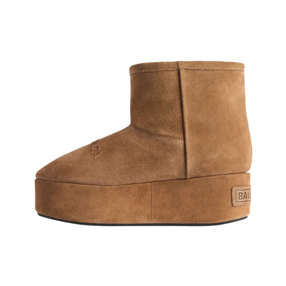 Balenciaga Alaska Platform Bootie In Brown