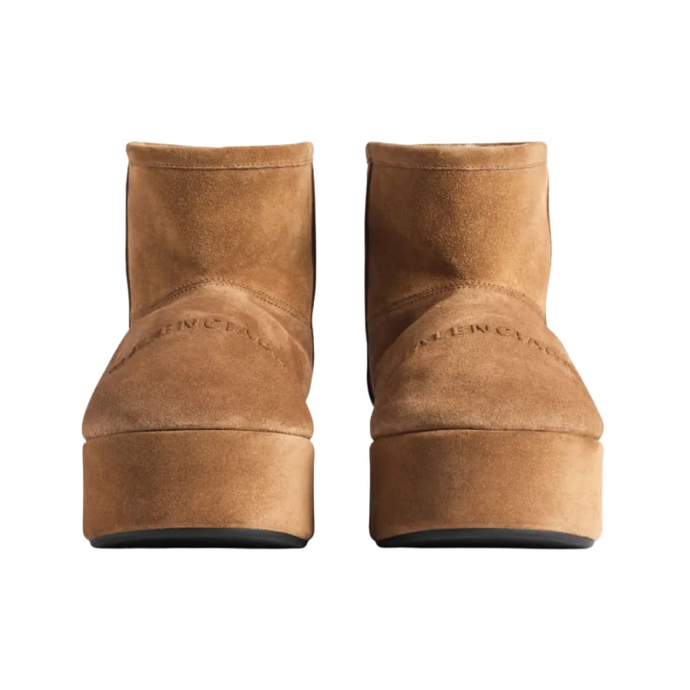 Balenciaga Alaska Platform Bootie In Brown