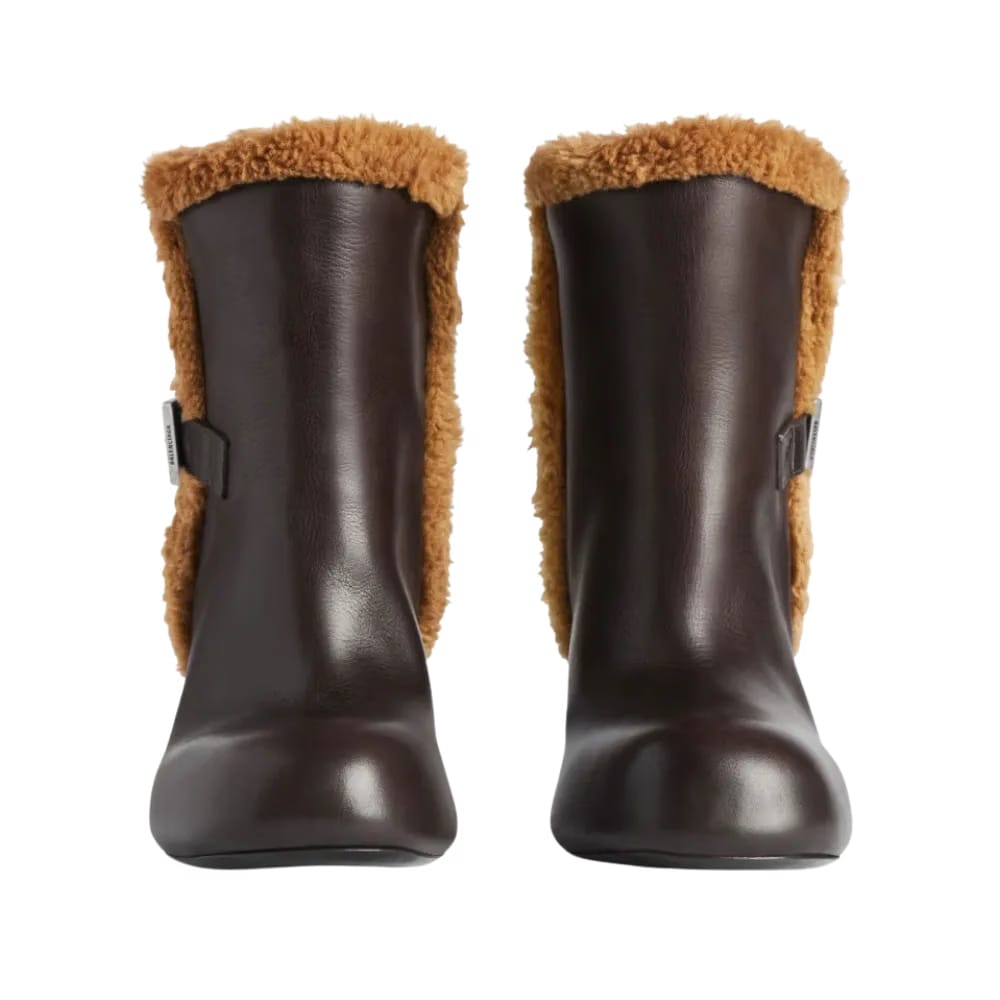 Balenciaga Fargo Bootie In Dark Brown