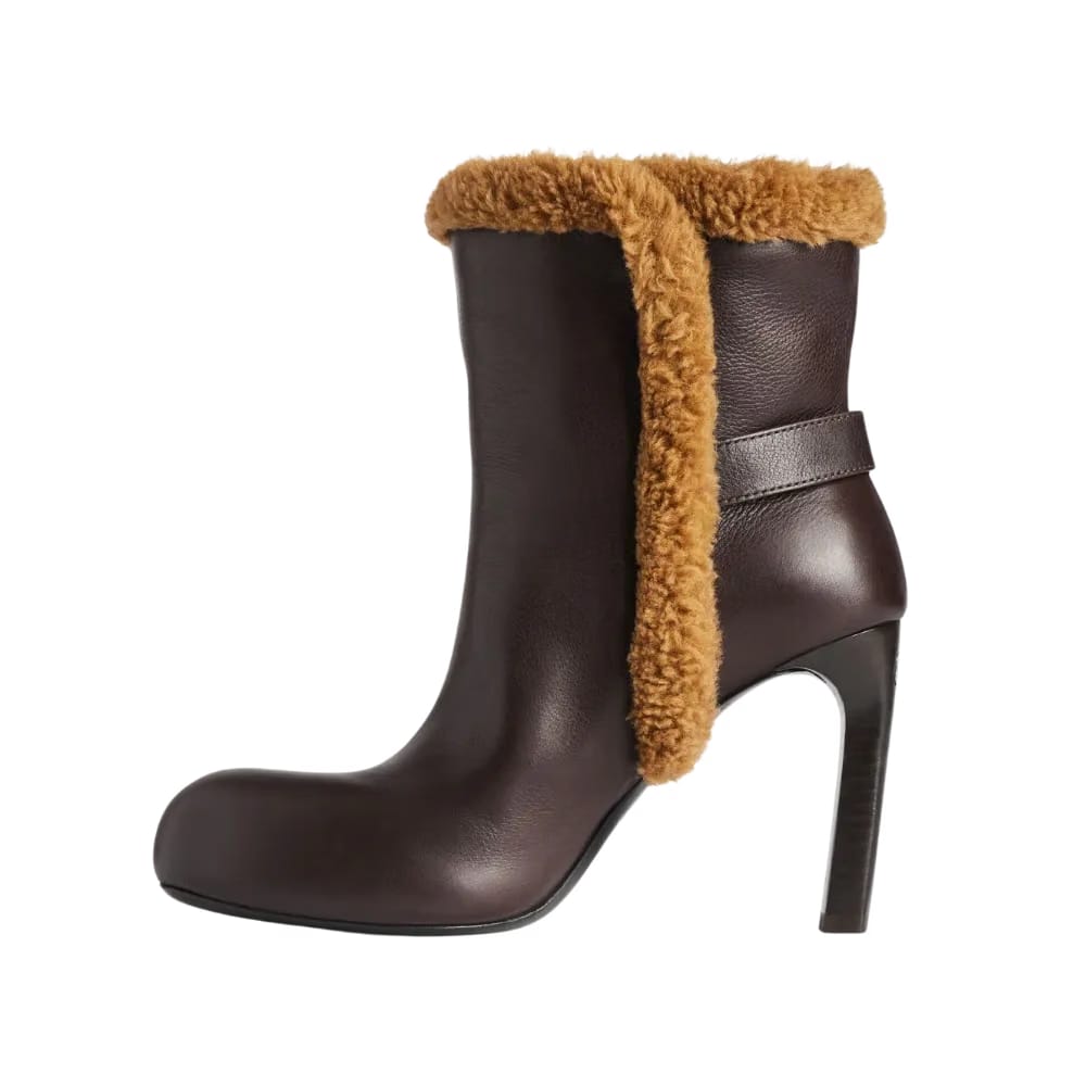 Balenciaga Fargo Bootie In Dark Brown