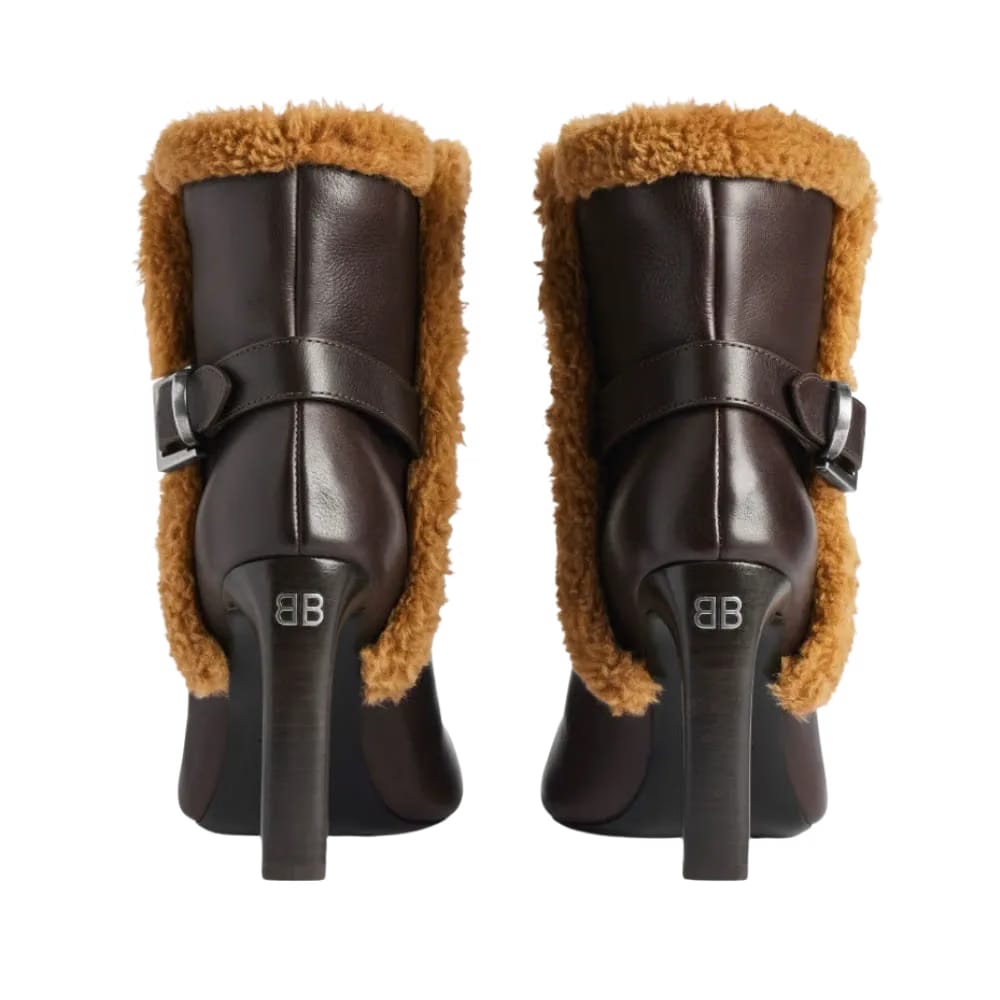 Balenciaga Fargo Bootie In Dark Brown