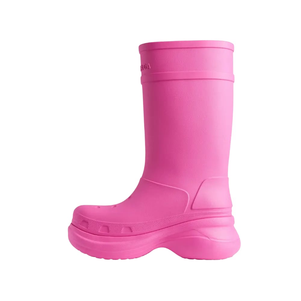 Balenciaga Crocs Boot In Bright Pink