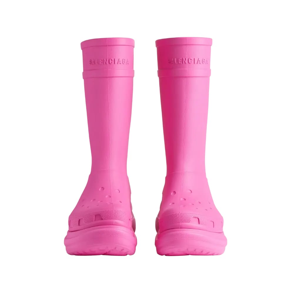 Balenciaga Crocs Boot In Bright Pink