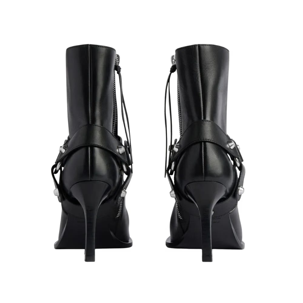 Balenciaga City Bootie With Harness In Black