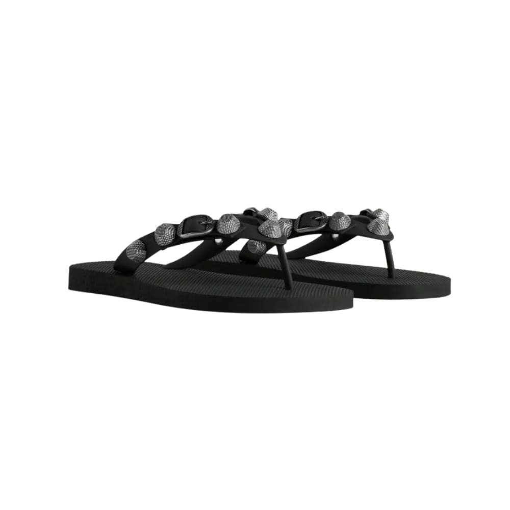 Balenciaga Cagole Thong Sandal In Black