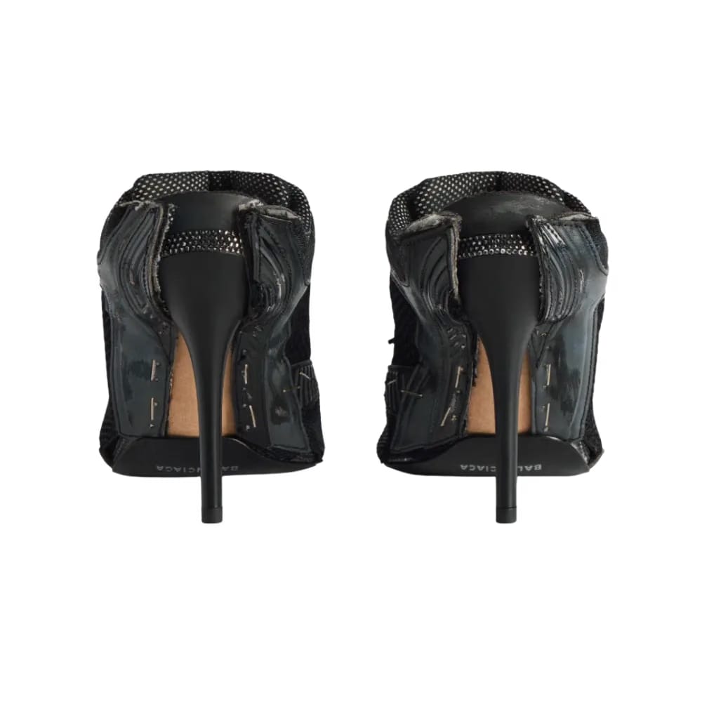 Balenciaga Stapler Sandal Heel In Black
