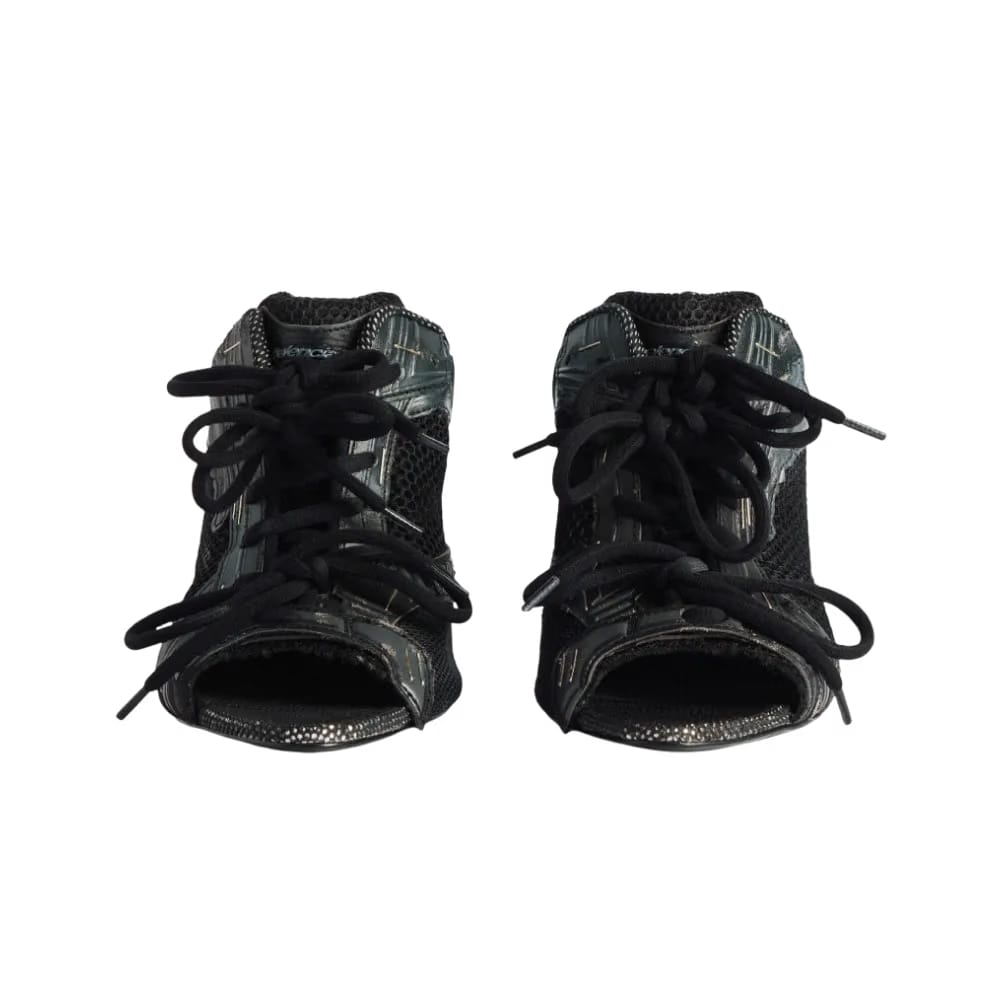 Balenciaga Stapler Sandal Heel In Black